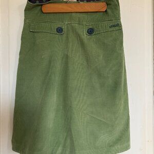 Apple green corduroy Seasalt midi skirt
